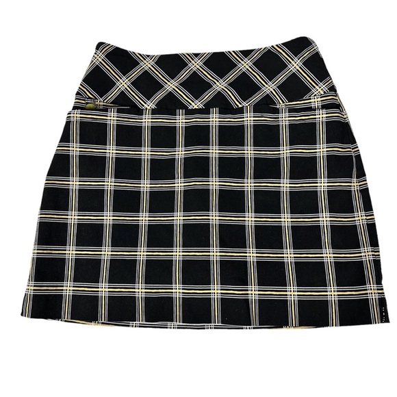 Swing Control Womens Plus Size 14 Skort Skirt Black Gold Stretch Golf Pickleball - Picture 1 of 9